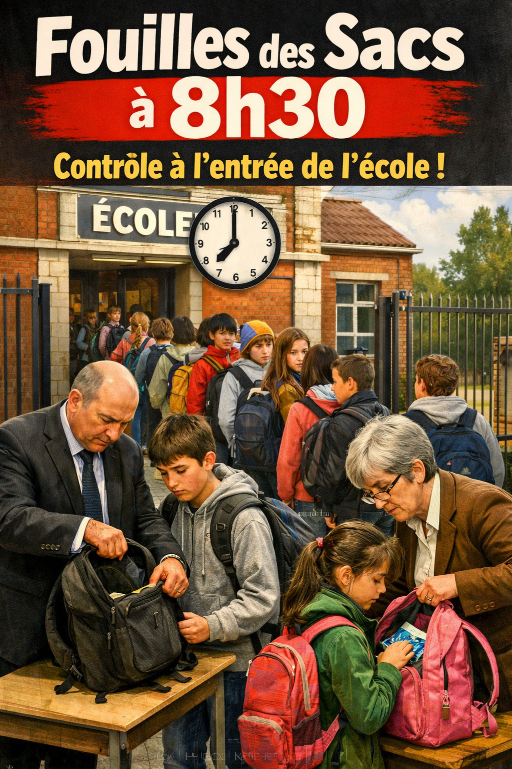 43 000 directeurs pour vérifier les sacs de millions d’élèves chaque ...